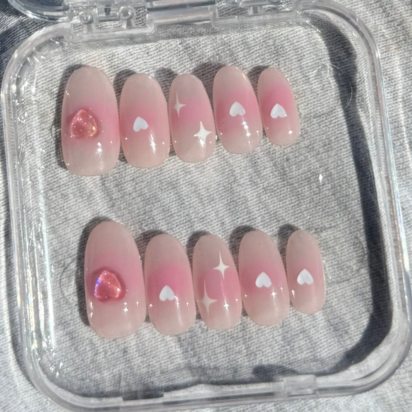 Pink heart set.